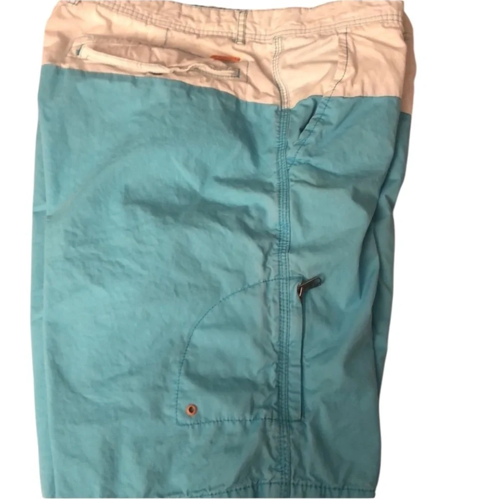 BUFFALO by DAVID BITTON size 36 shorts aqua blue & white with pockets